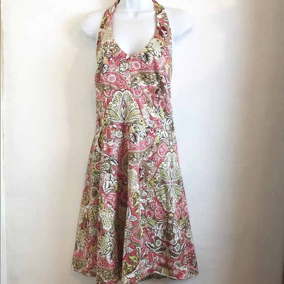 Ann Taylor Dresses & Skirts - ann taylor womens size 12 pink brown halter dress